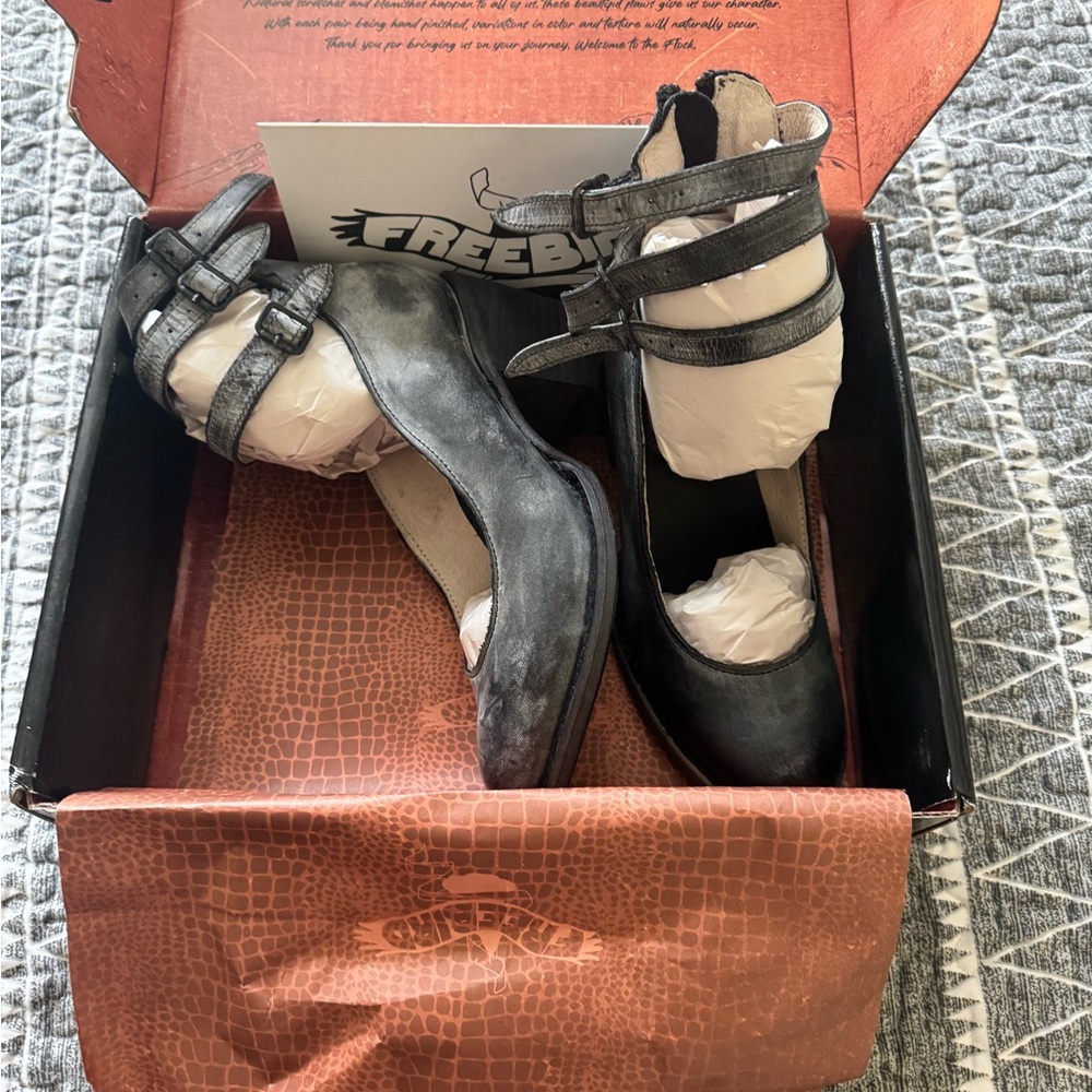 Freebird Black Leather Randi Heels